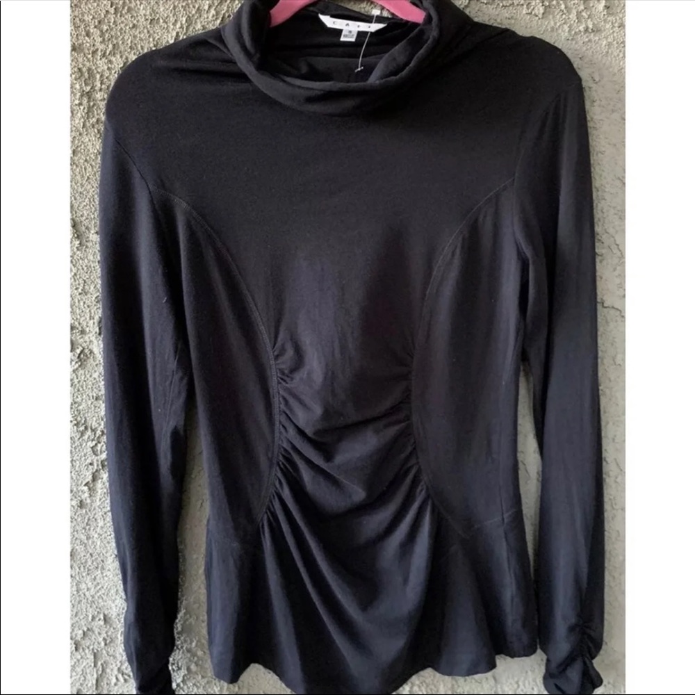 CAbi Blouse Black Nordstrom Long Sleeve Top